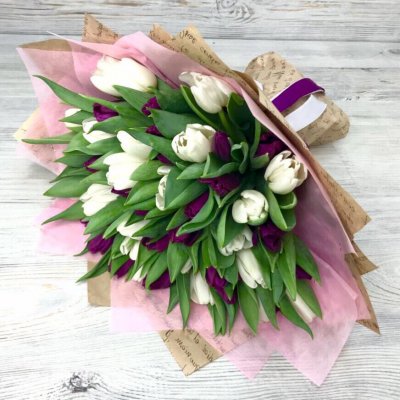 №97 Букет из 51 тюльпана микс