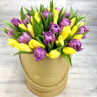 №132 коробка из 31 тюльпана