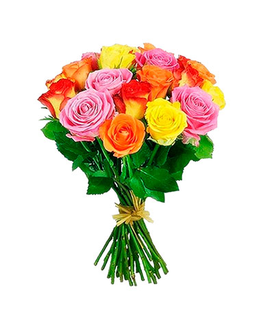 №33 25 разноцветных роз